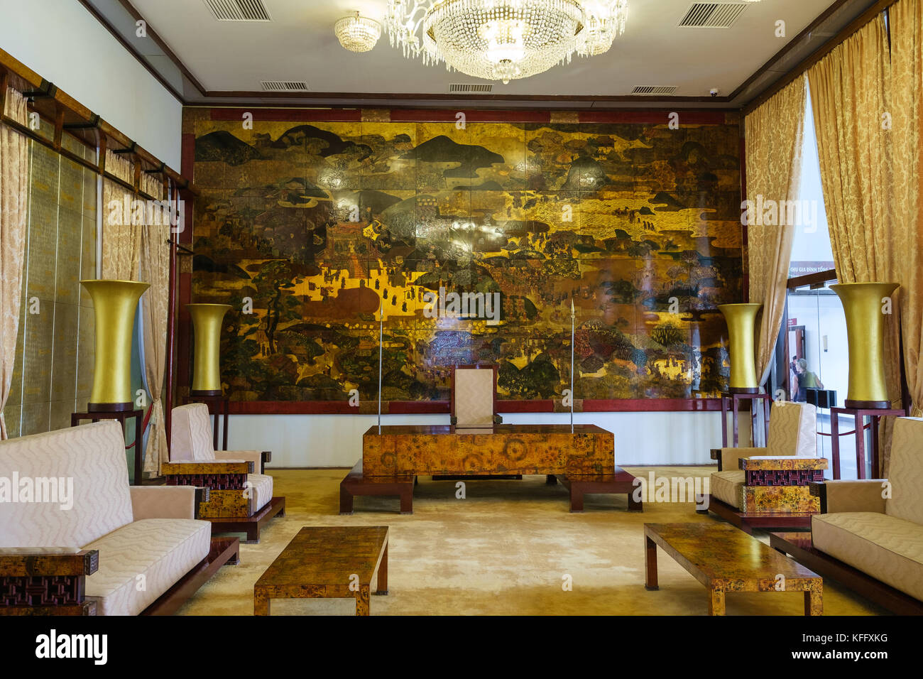 Cabinet Room presso il palazzo di indipendenza, Ho Chi Minh City, Vietnam Foto Stock