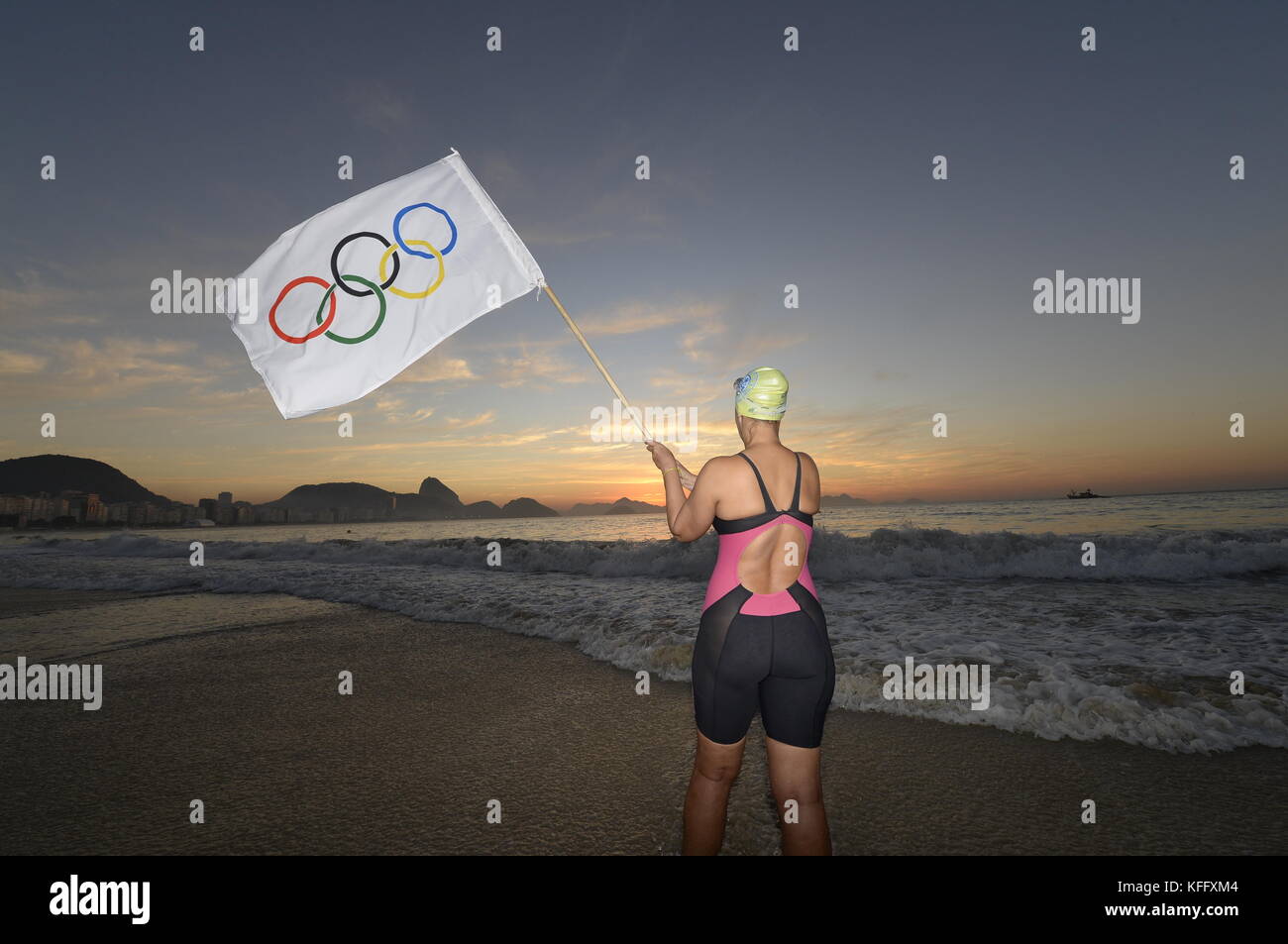 Rio de janeiro-Brasile 05 agosto 2016- party nella città di Rio de Janeiro, per l'arrivo dei giochi olimpici 2016 Foto Stock