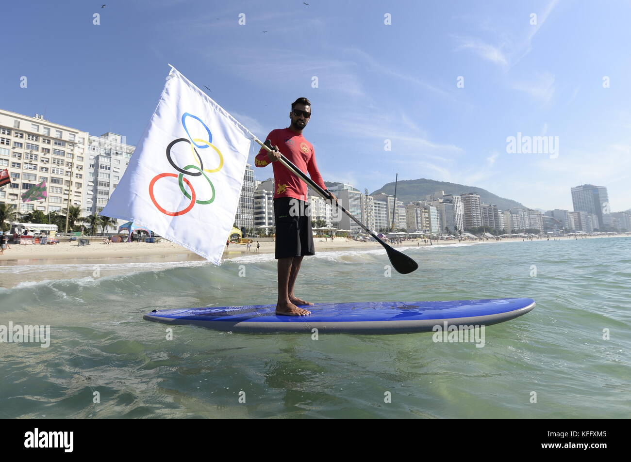 Rio de janeiro-Brasile 05 agosto 2016- party nella città di Rio de Janeiro, per l'arrivo dei giochi olimpici 2016 Foto Stock