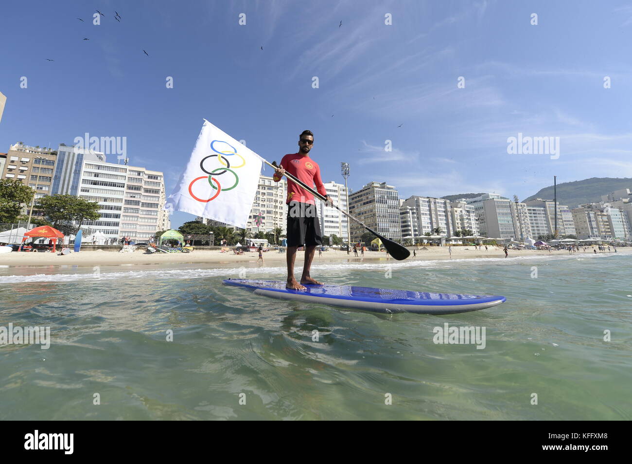 Rio de janeiro-Brasile 05 agosto 2016- party nella città di Rio de Janeiro, per l'arrivo dei giochi olimpici 2016 Foto Stock