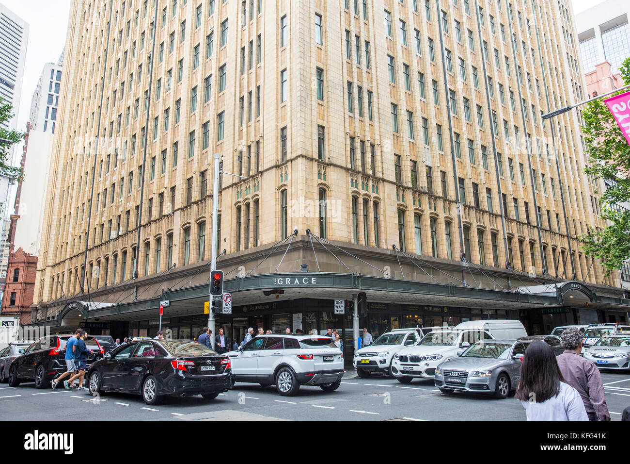 La grazia hotel di York Street Sydney city centre, in stile art deco di Sydney, Australia Foto Stock