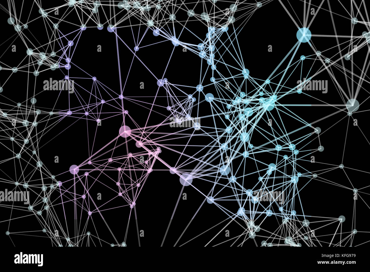 Concetto di rete, di comunicazione di internet. 3d'illustrazione. Foto Stock