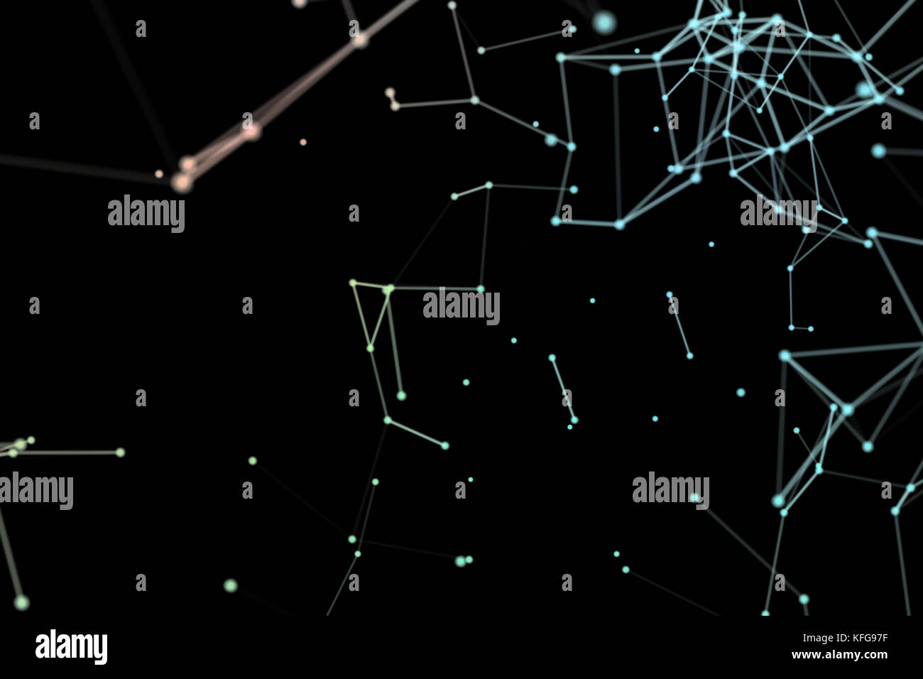 Concetto di rete, di comunicazione di internet. 3d'illustrazione. Foto Stock