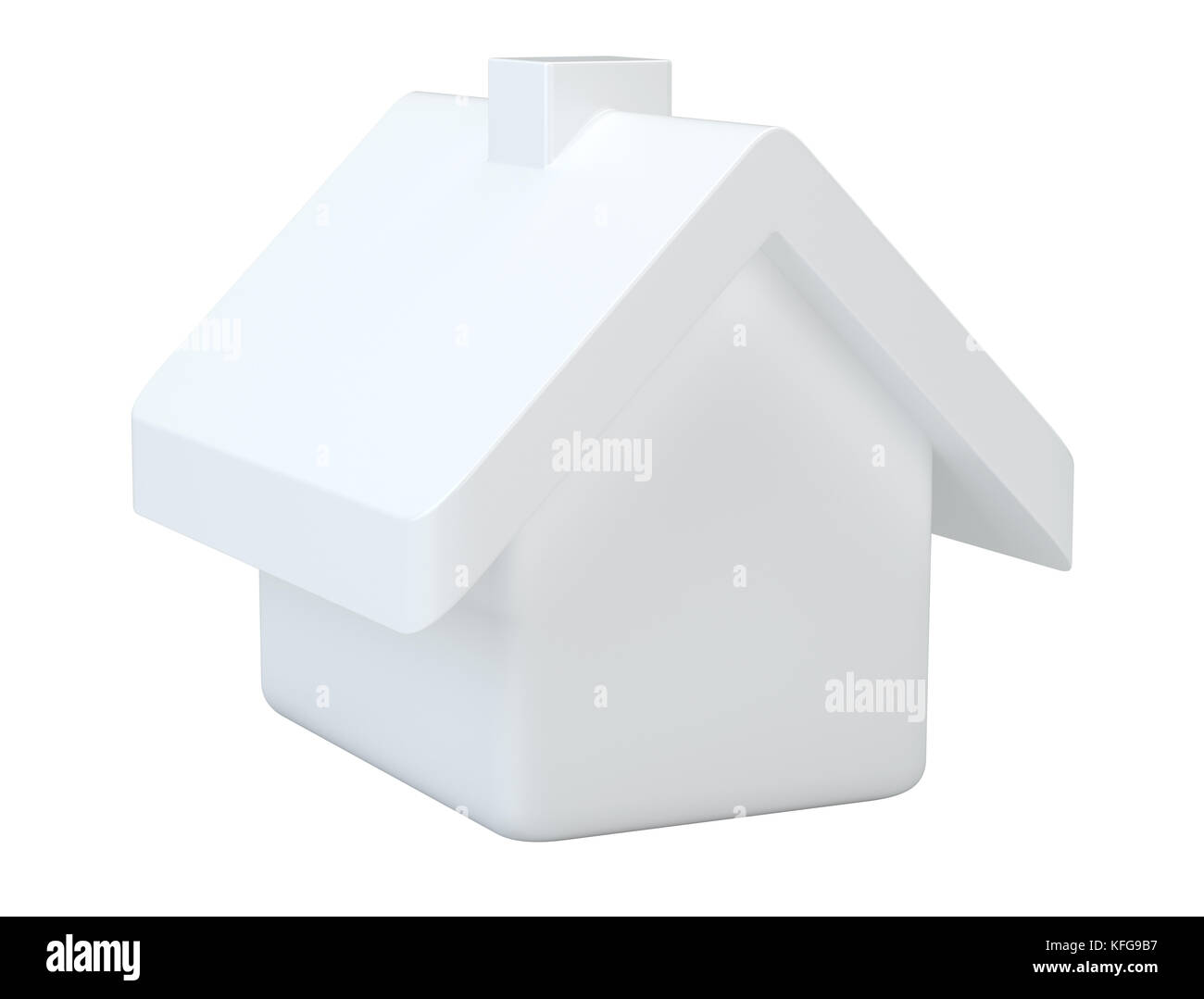 Icona di casa su sfondo bianco. Il rendering 3d per il web Foto Stock