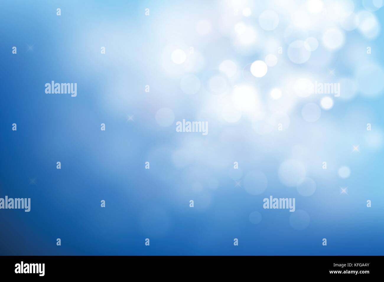 Blu sullo sfondo di Natale con luci bokeh di fondo Illustrazione Vettoriale