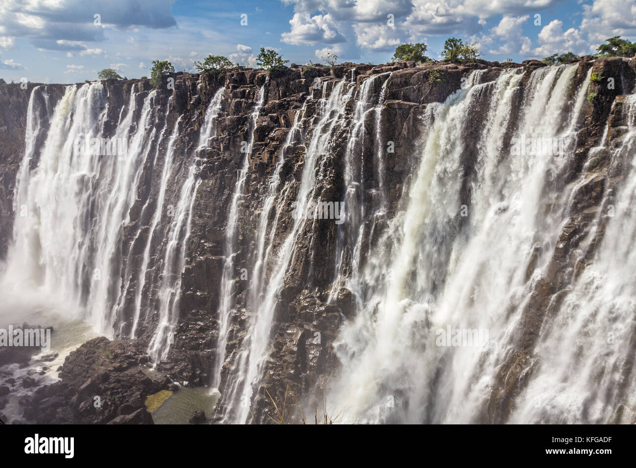 Victoria Falls nello Zambia Foto Stock