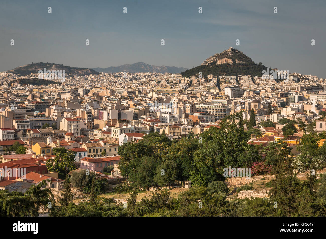 Vista di Atene in Grecia Foto Stock