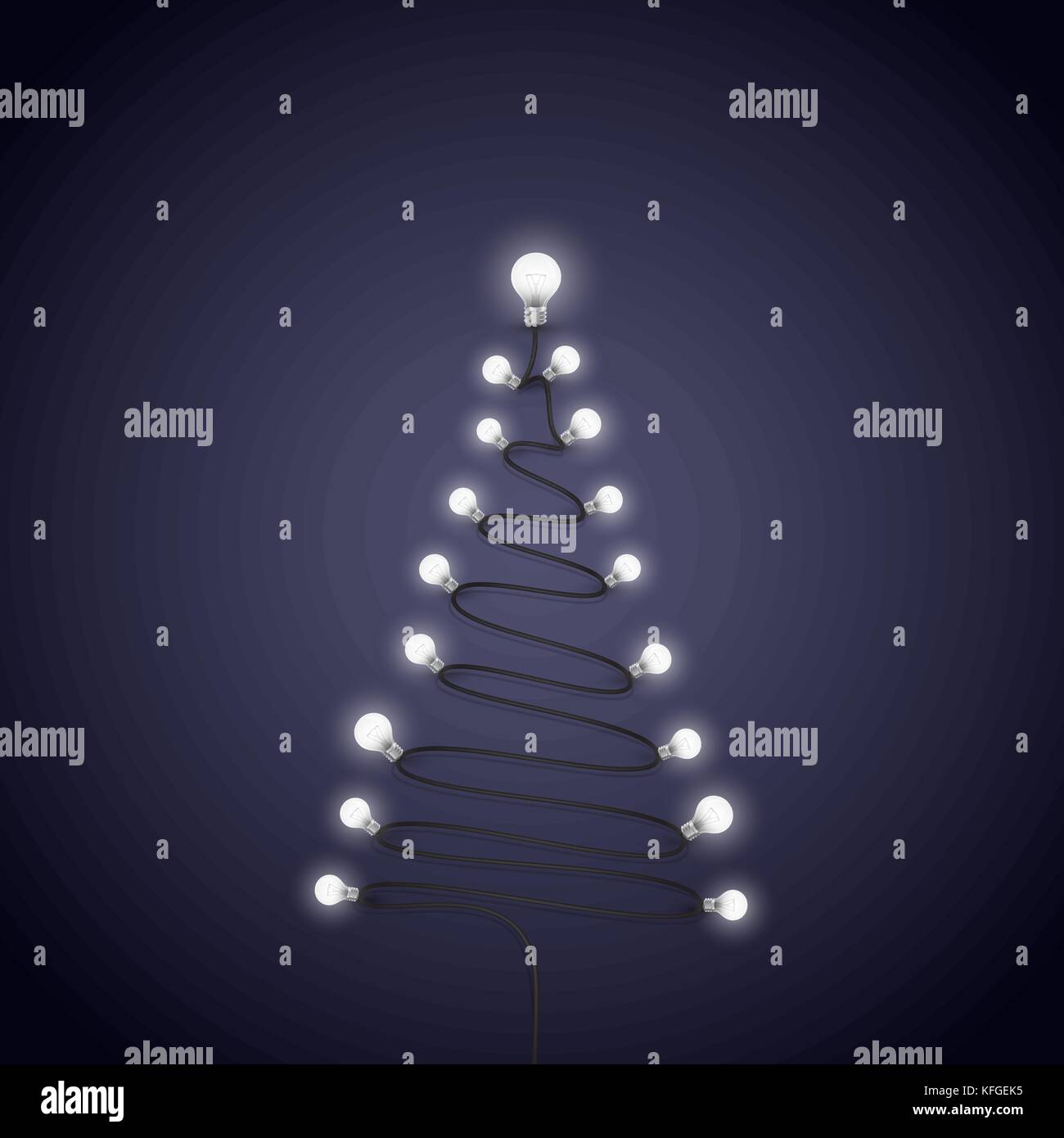 Luce colorata lampadine e albero di Natale simbolo .Merry christmas background astratto.Design per cartoline di Natale o Merry Christmas background.vettore Illustrazione Vettoriale