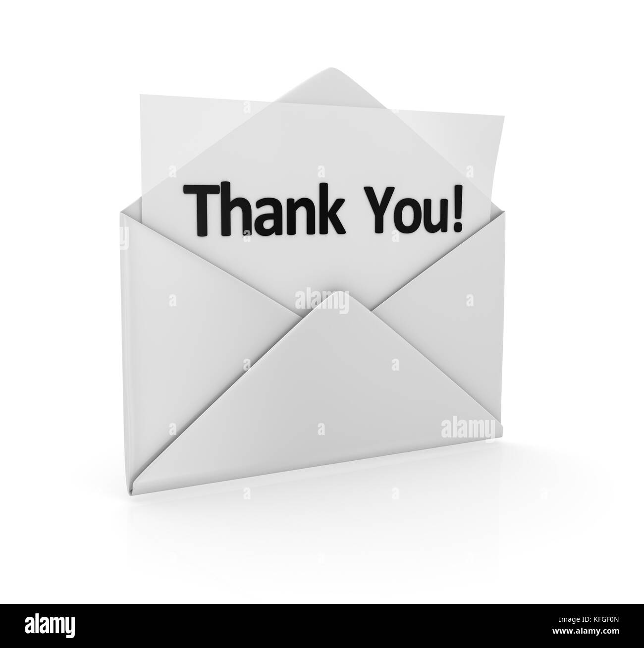 La ringrazio , computer immagine generata. 3D render. Foto Stock