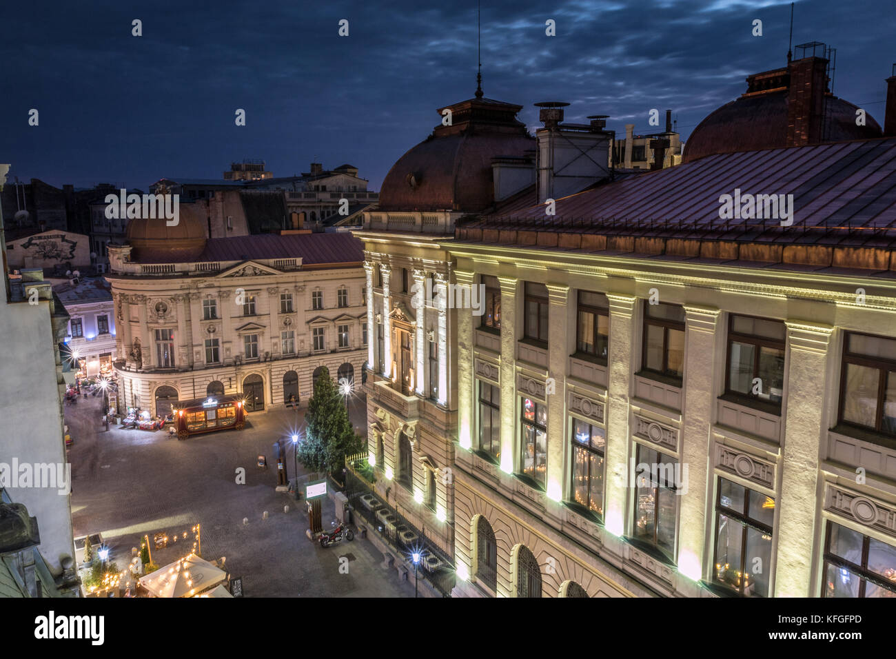 Bucarest di Notte Foto Stock