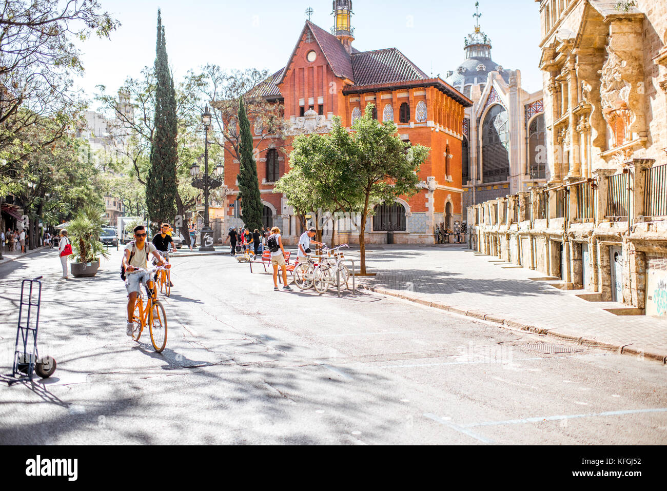 Vista sulla città di Valencia Foto Stock