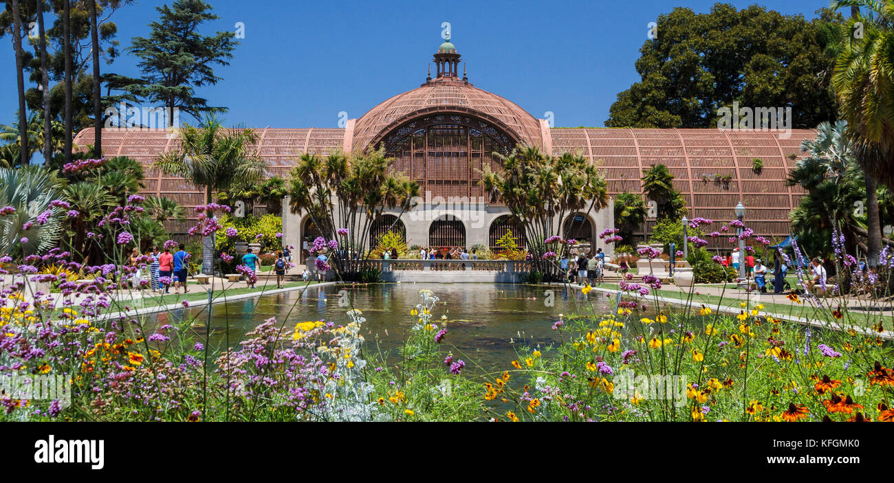 Balboa Park edificio botanico, San Diego, California Foto Stock