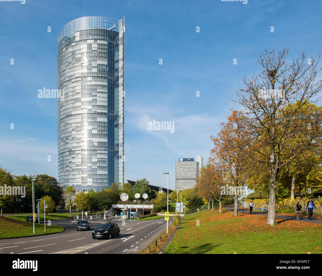 Post tower a Bonn in Renania del nord-Vestfalia, Germania Foto Stock