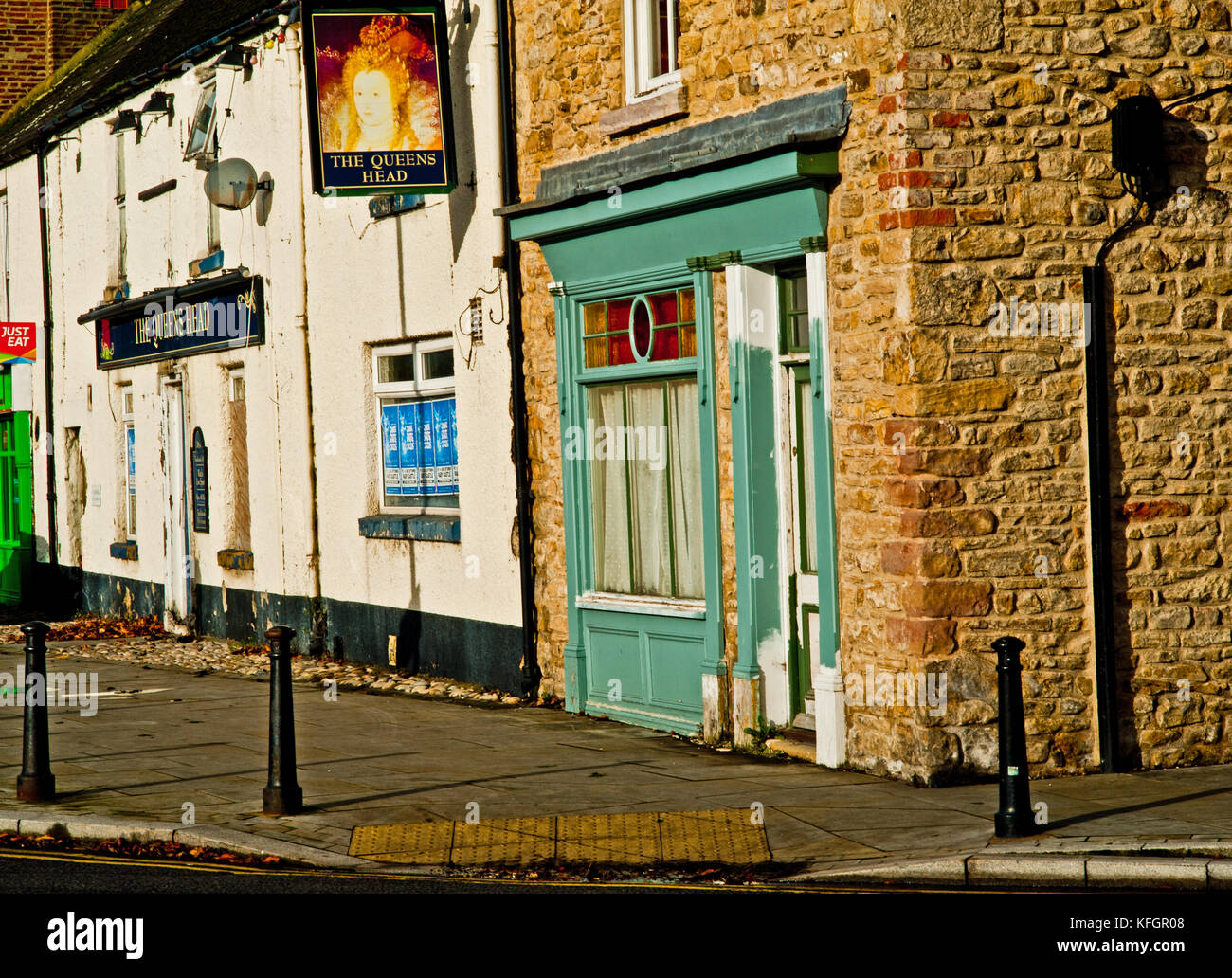 The Queens Head, Front Street, West Auckland, County Durham Foto Stock