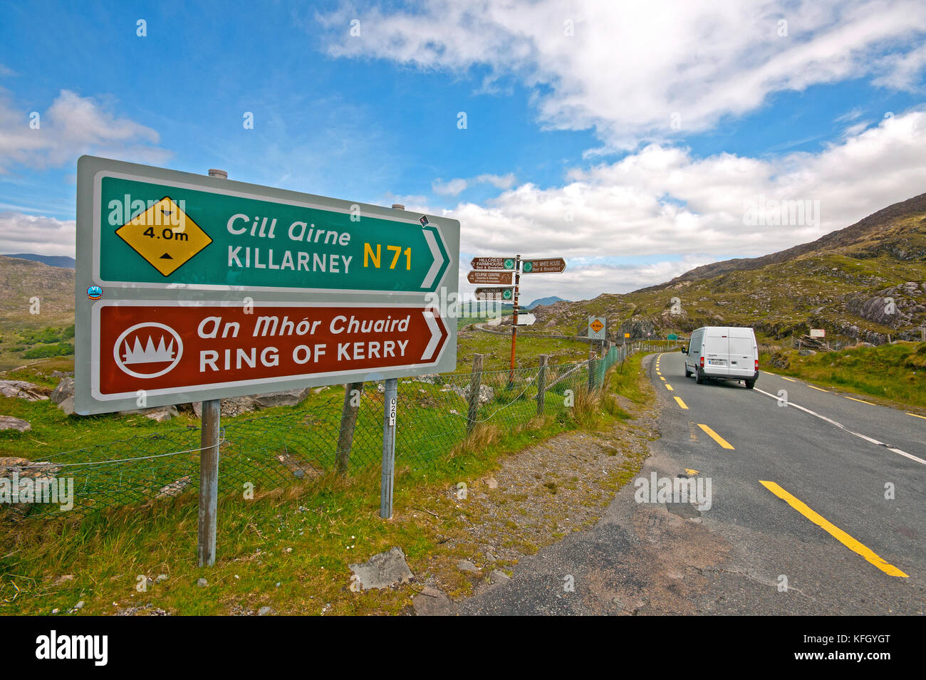 Dominik Moll Gap, Ring of Kerry County Kerry, Irlanda Foto Stock
