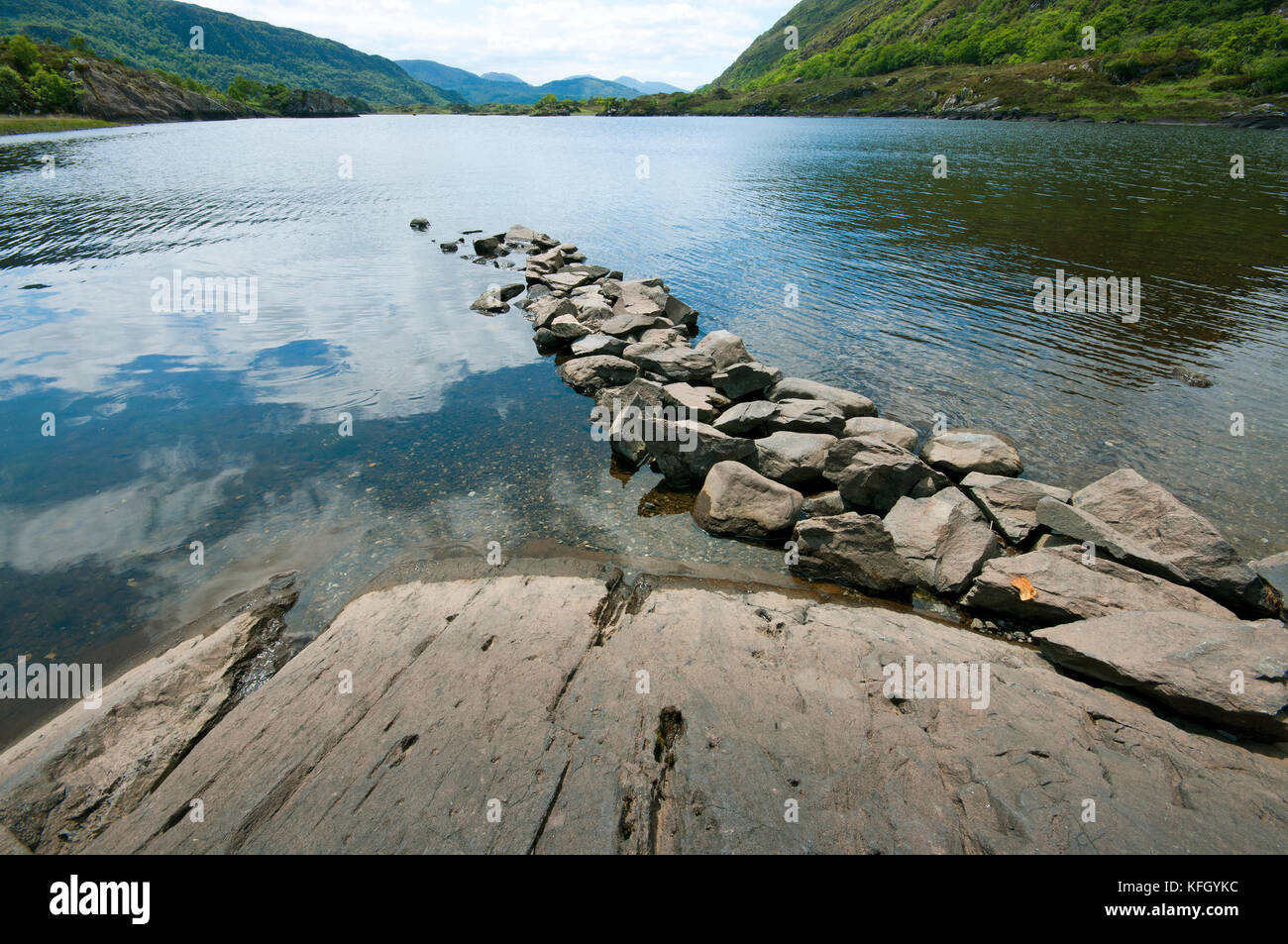 Lago Superiore, Parco Nazionale di Killarney, nella contea di Kerry, Irlanda Foto Stock