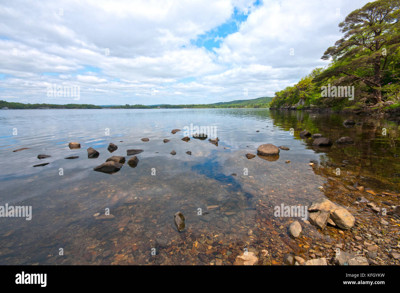 Muckross Lake, il Parco Nazionale di Killarney, nella contea di Kerry, Irlanda Foto Stock