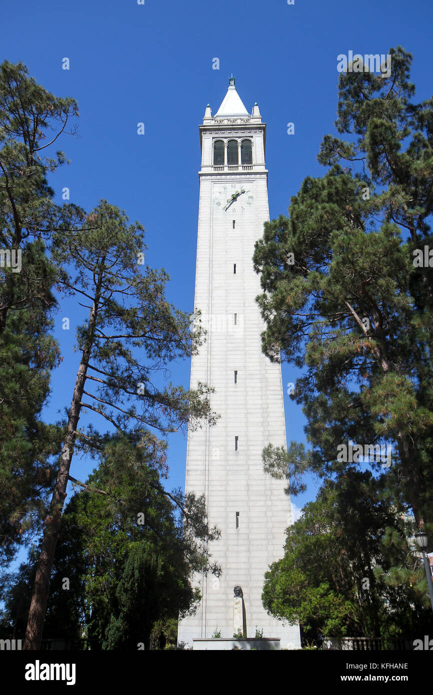 Sather torre campanile, presso la University of California a Berkeley, California, Stati Uniti Foto Stock