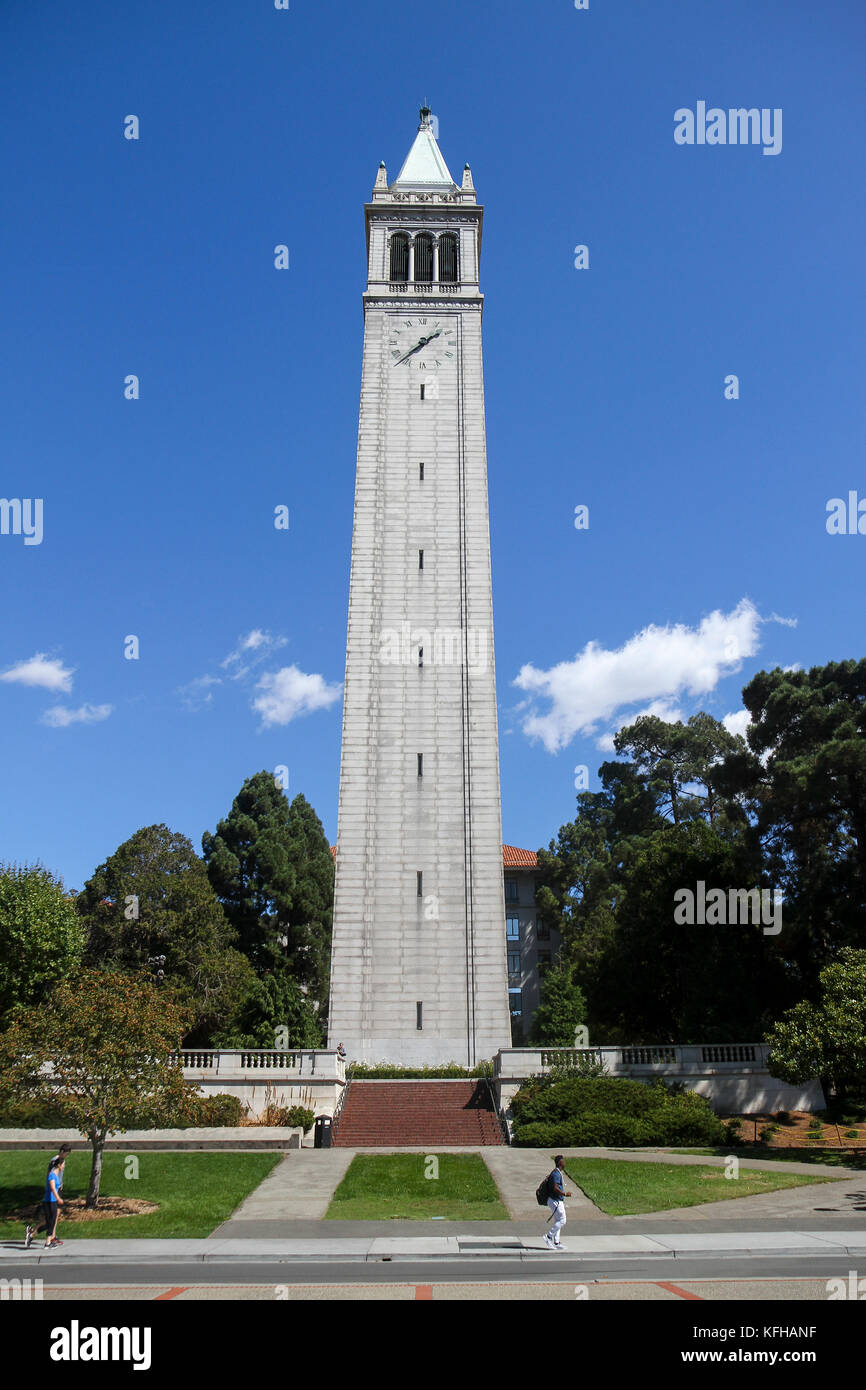 Sather torre campanile, presso la University of California a Berkeley, California, Stati Uniti Foto Stock