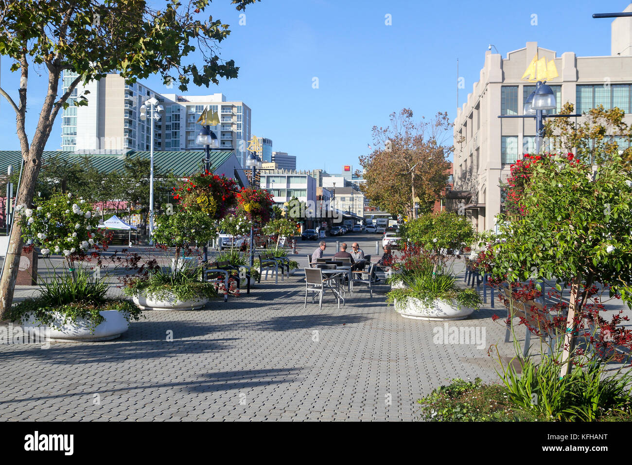 Jack London Square di Oakland, California, Stati Uniti Foto Stock