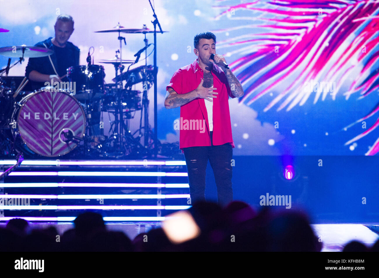 Il principe Harry partecipa a un WE Day, evento educativo e di ispirazione che celebra il potere dei giovani di fare la differenza positiva nel mondo. Con: Hedley dove: Toronto, Canada quando: 28 Set 2017 Credit: Euan Cherry/WENN.com Foto Stock