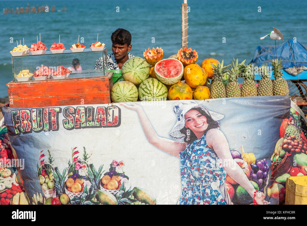 Frutta fresca in stallo Foto Stock