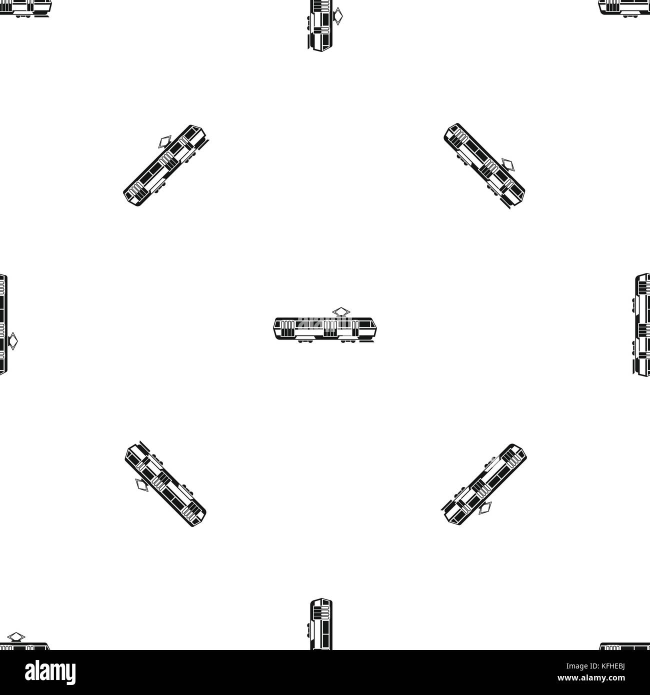 Il tram modello nero senza giunture Illustrazione Vettoriale