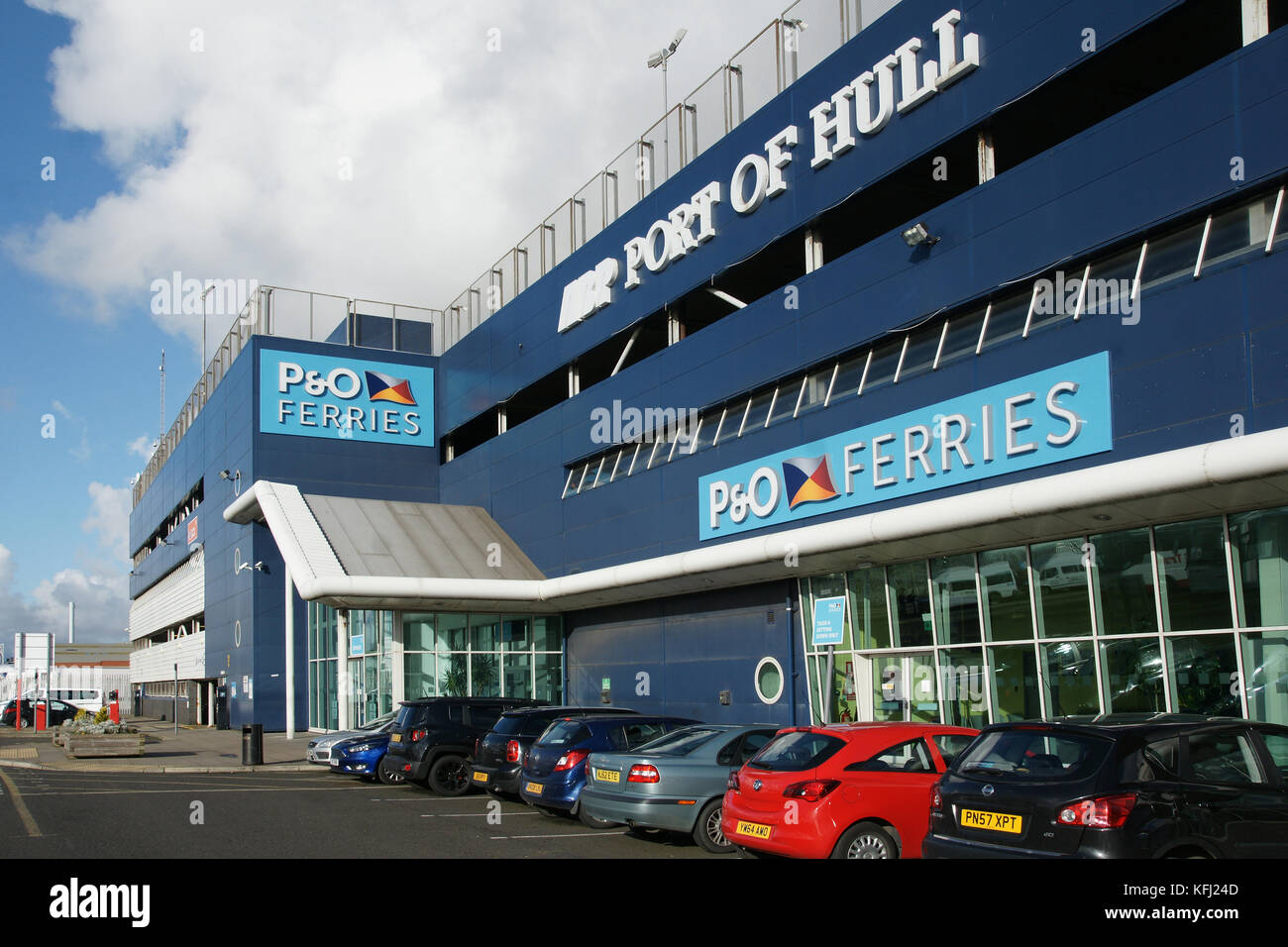 Terminale dello scafo 1 serve P&O North Sea Ferries servizio a Europort, Rotterdam Foto Stock