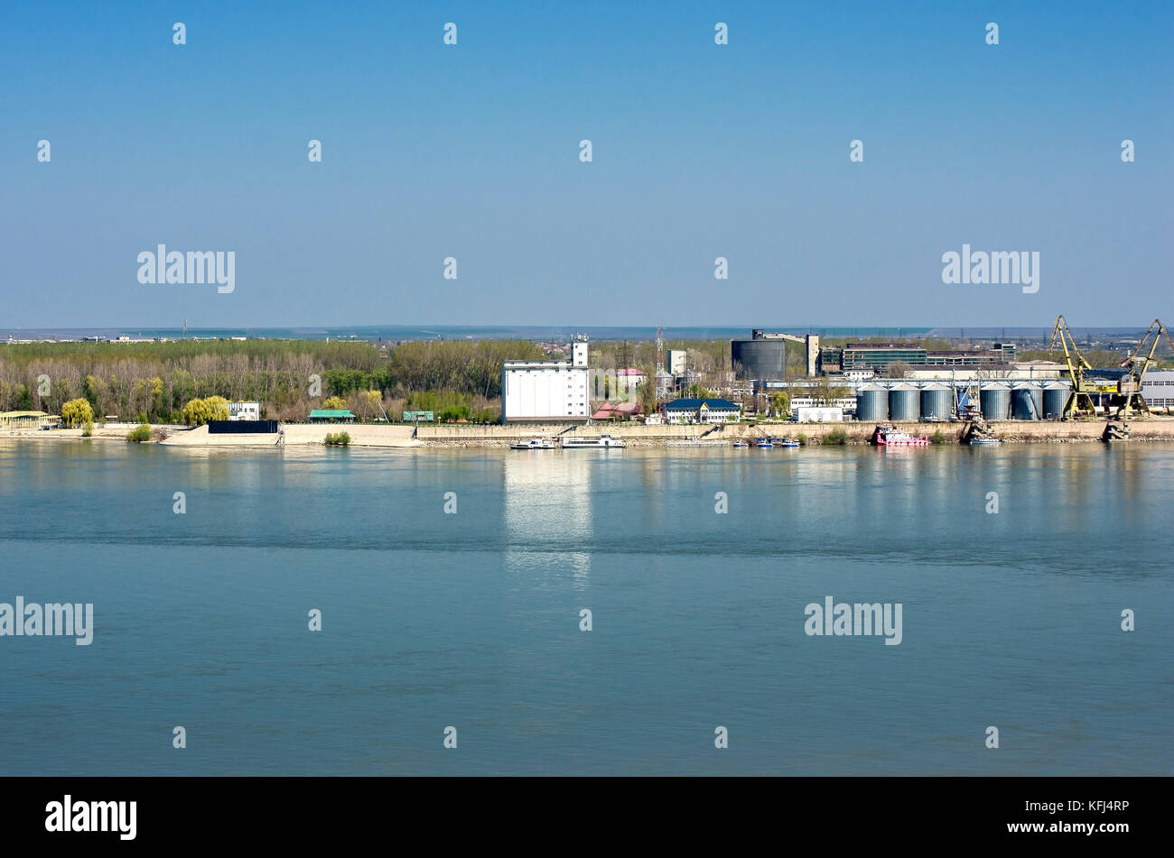 Porto di carico Danubio. Romania Foto Stock