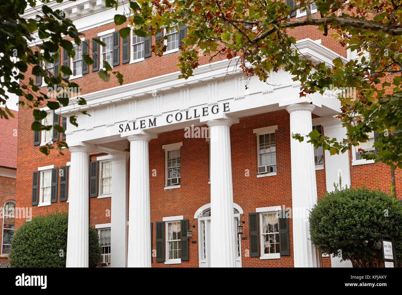 Salem college, vecchia salem, WINSTON-salem, North Carolina. Foto Stock