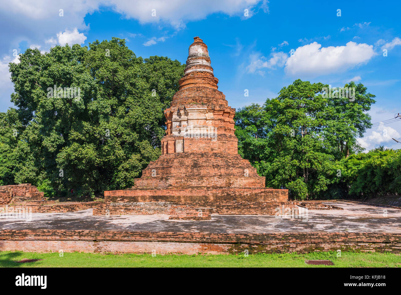 Antiche rovine di templi in Chiang Mai Thailandia Foto Stock