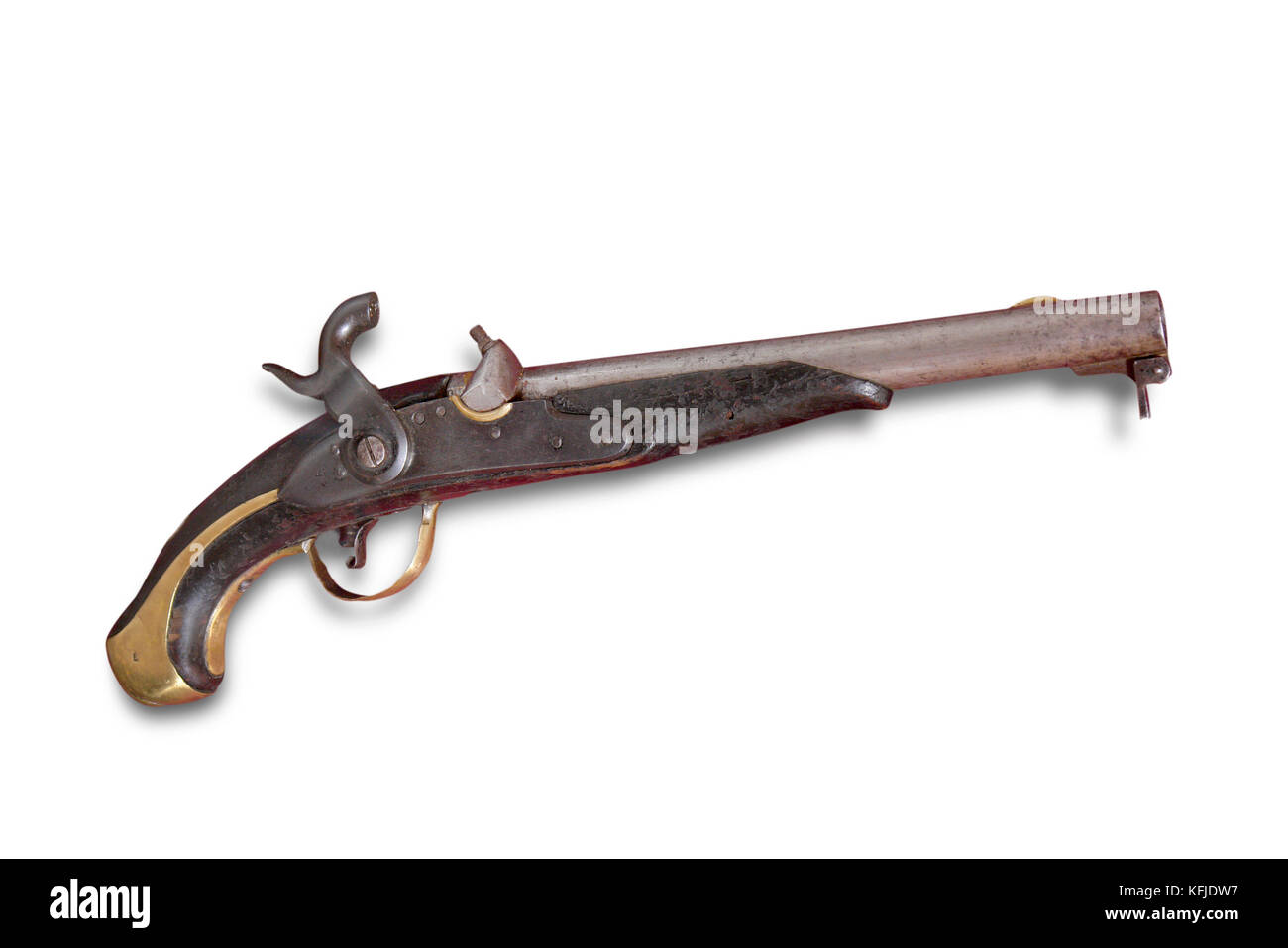 Pistola russa (pistola) del 19 secolo (Tula). Russia. I '40-'50 anni del 19 ° secolo. Foto Stock