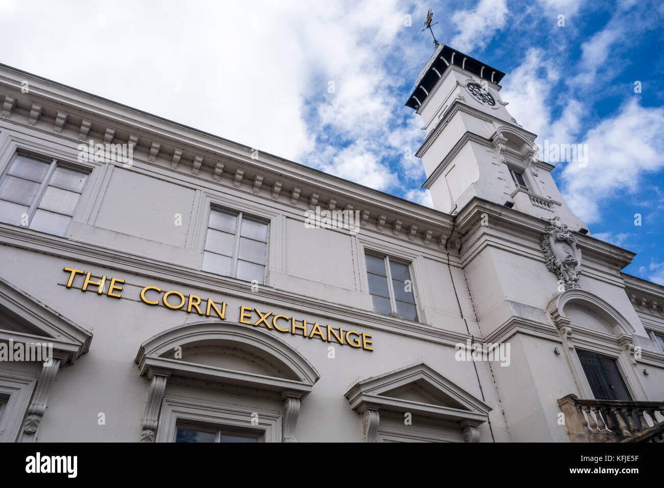 Il Corn Exchange building, Leicester, Leicestershire, East Midlands, Regno Unito Foto Stock