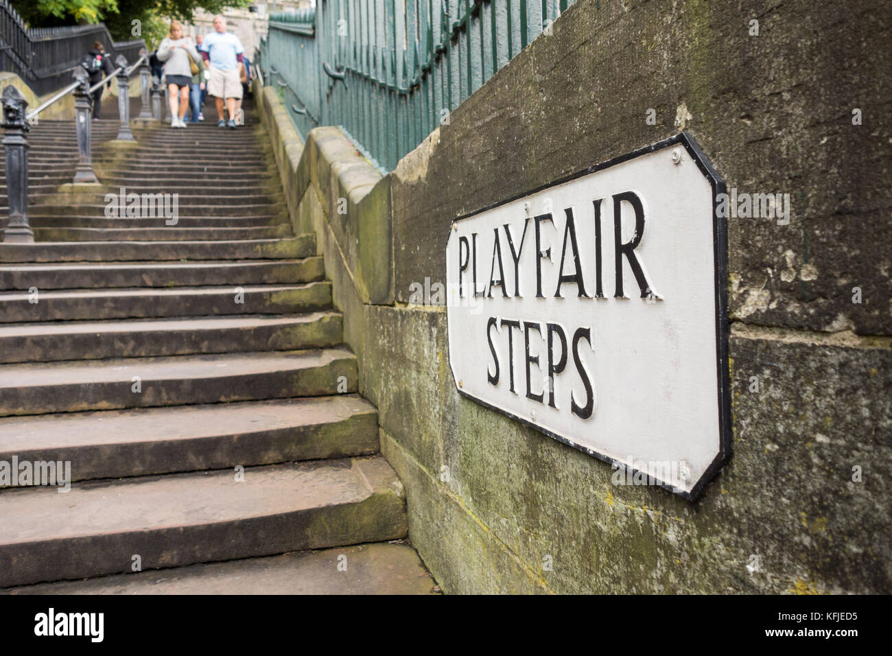 Playfair passi tra il Tumulo e Princes Street, Edimburgo, Scozia, Regno Unito Foto Stock