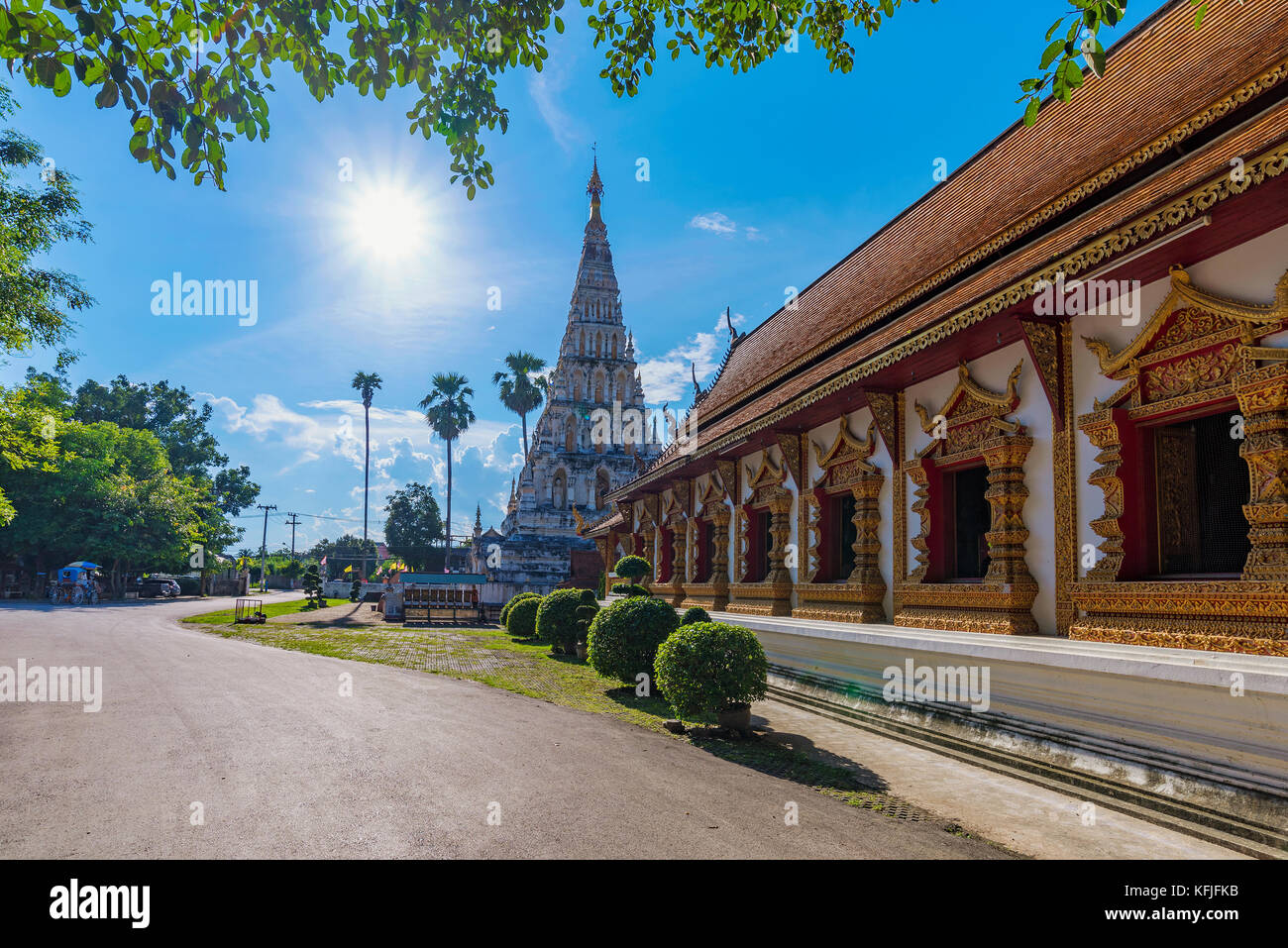 Wat Chedi liam tempio in Chiang Mai Thailandia Foto Stock