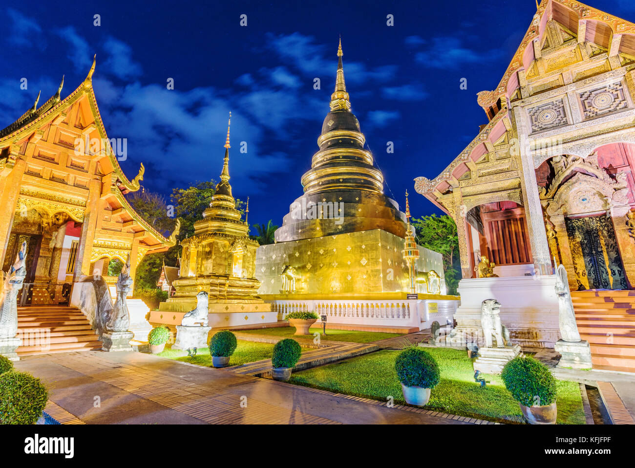 Wat Phra Sing tempio in Chiang Mai Foto Stock