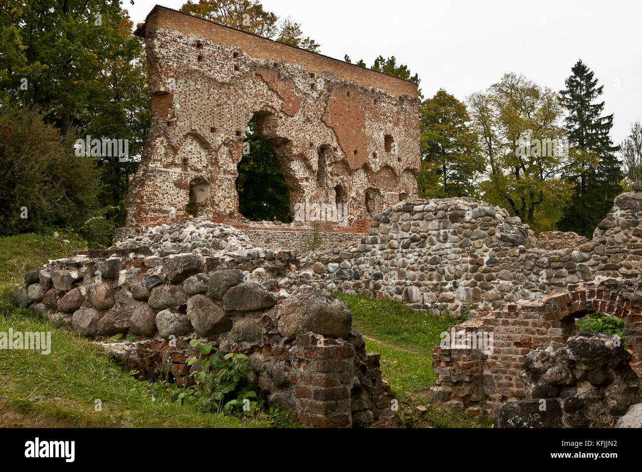 Viljandi rovine del castello, Estonia Foto Stock