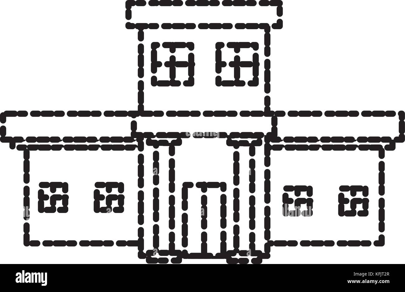 Ospedale edificio simbolo Illustrazione Vettoriale