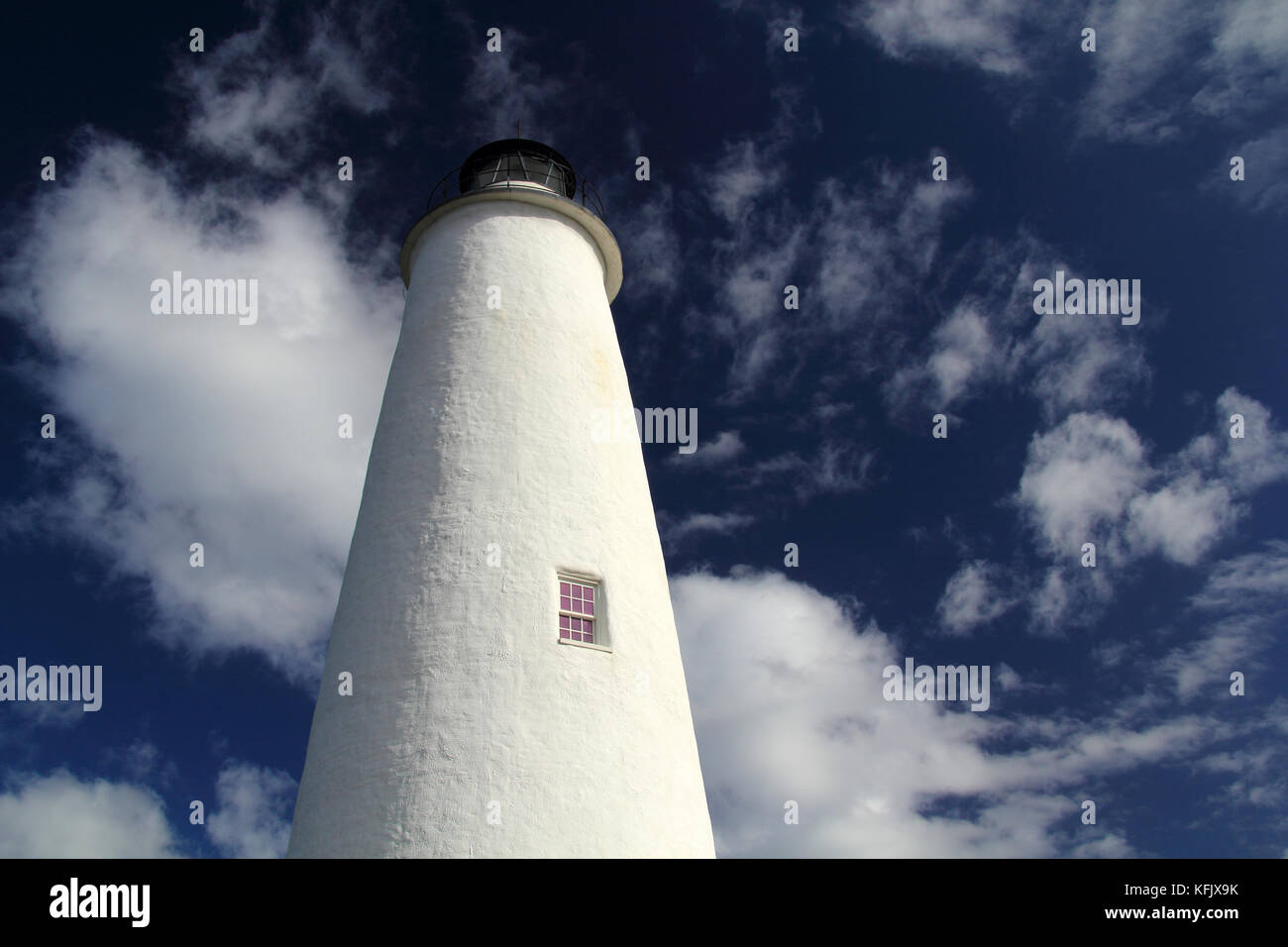Ocracoke storico luce su ocracoke Island, Cape Hatteras National Seashore, Carolina del nord Foto Stock