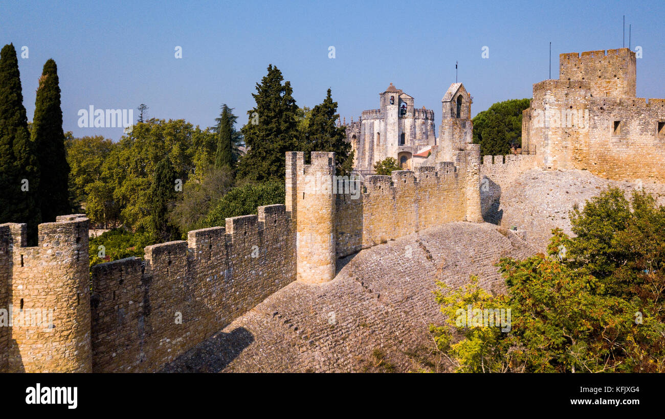 Convento di Cristo o Convento de Cristo, Tomar, Ribatejo Provincia, Portogallo Foto Stock