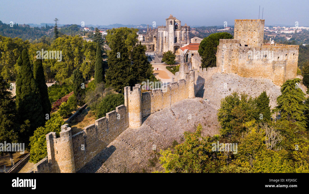 Convento di Cristo o Convento de Cristo, Tomar, Ribatejo Provincia, Portogallo Foto Stock