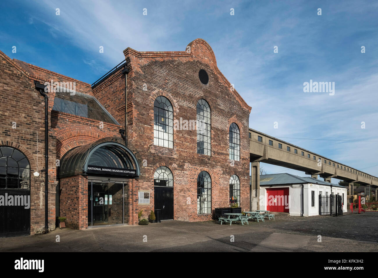 Il National Mining Museum di Newtongrange in Scozia, Regno Unito. Foto Stock