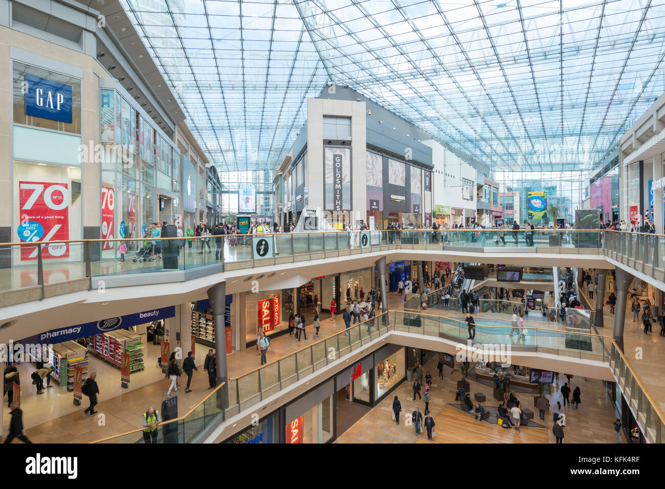 Il Bullring Shopping Centre, Birmingham Foto Stock