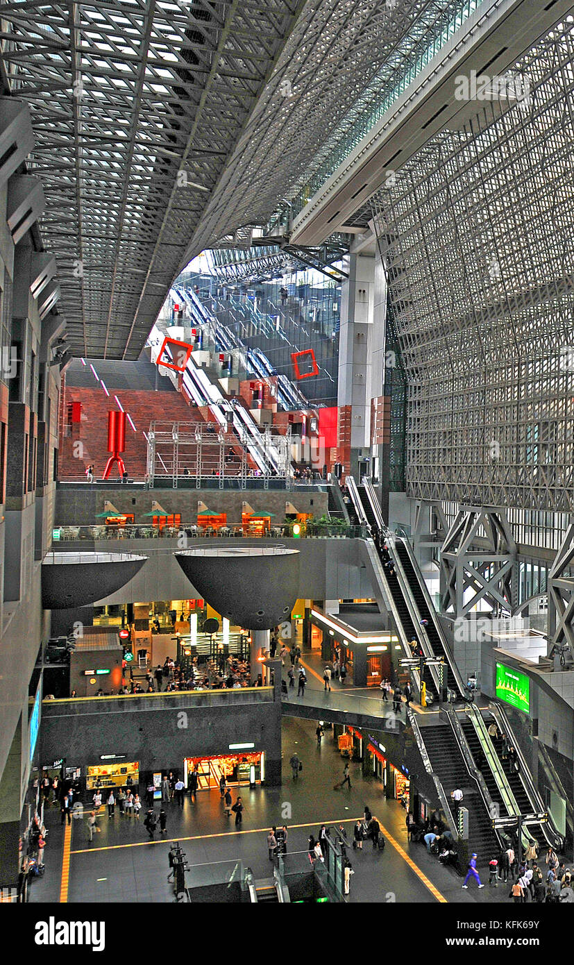 Stazione ferroviaria, Kyoto, Giappone Foto Stock