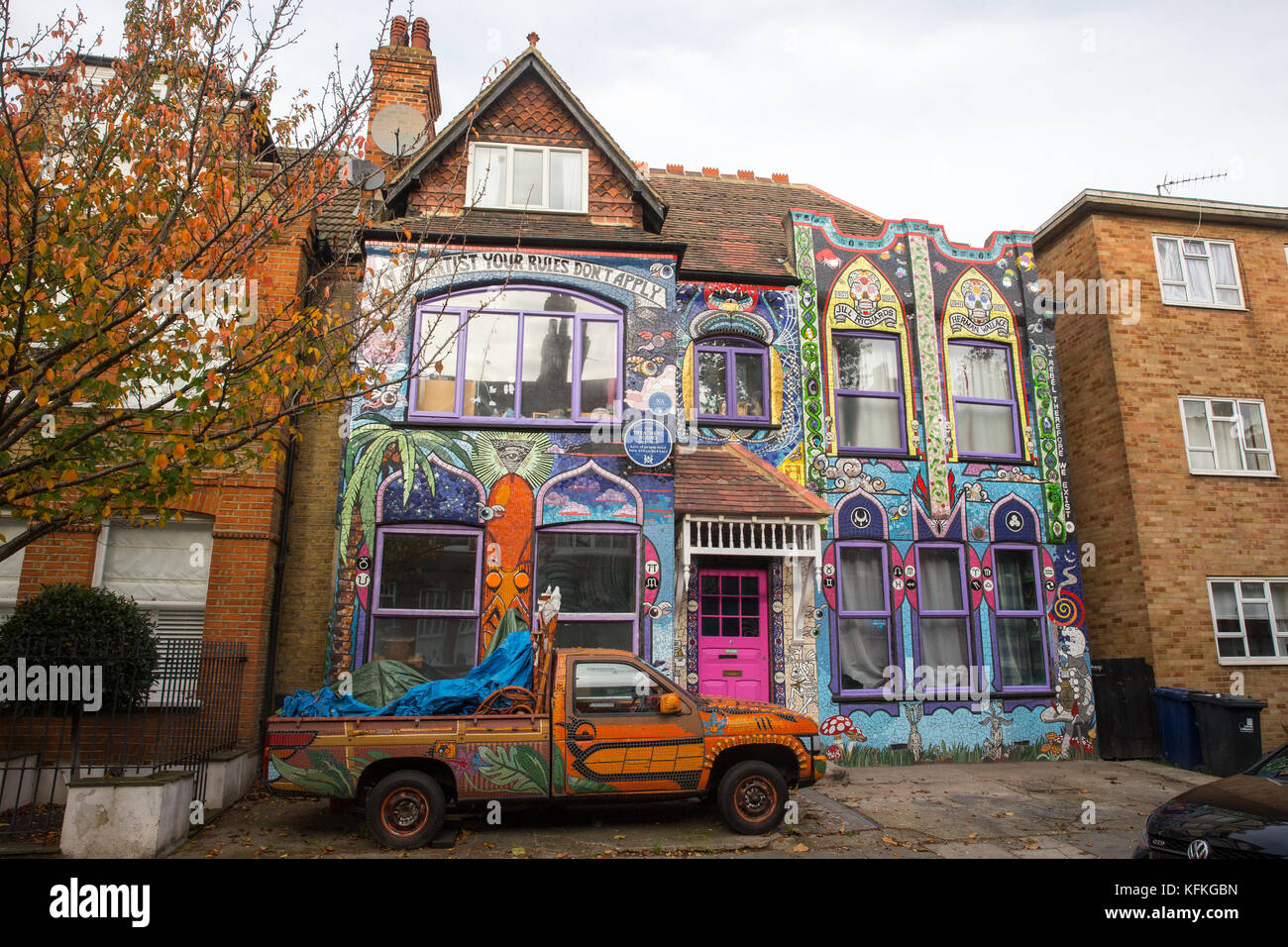 " Le camere di trattamento' è il mosaico-coperto casa di artista contemporaneo, Carrie Reichardt. Ci sono voluti 20 anni per completare e ha oltre 23 bulbi oculari Foto Stock