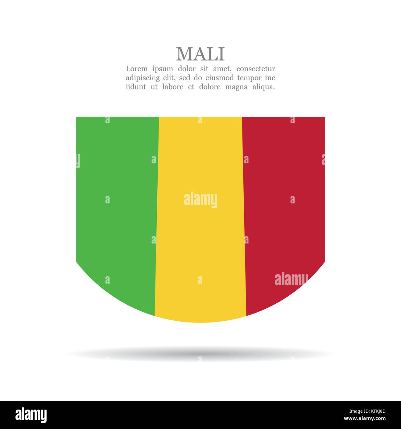 Mali bandiera nazionale icona vettore Illustrazione Vettoriale
