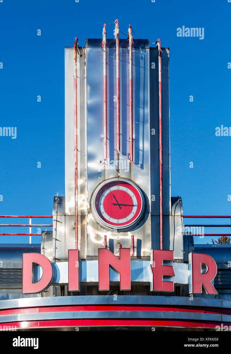 Tradizionale American Diner, Hyde Park, nello Stato di New York, Stati Uniti d'America Foto Stock