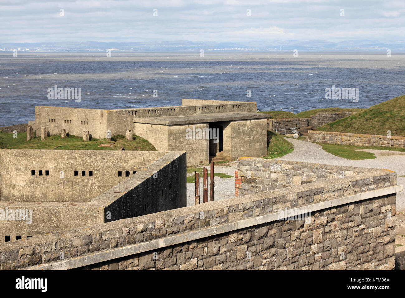 Dismessi brean giù fort in Inghilterra, somerset Foto Stock