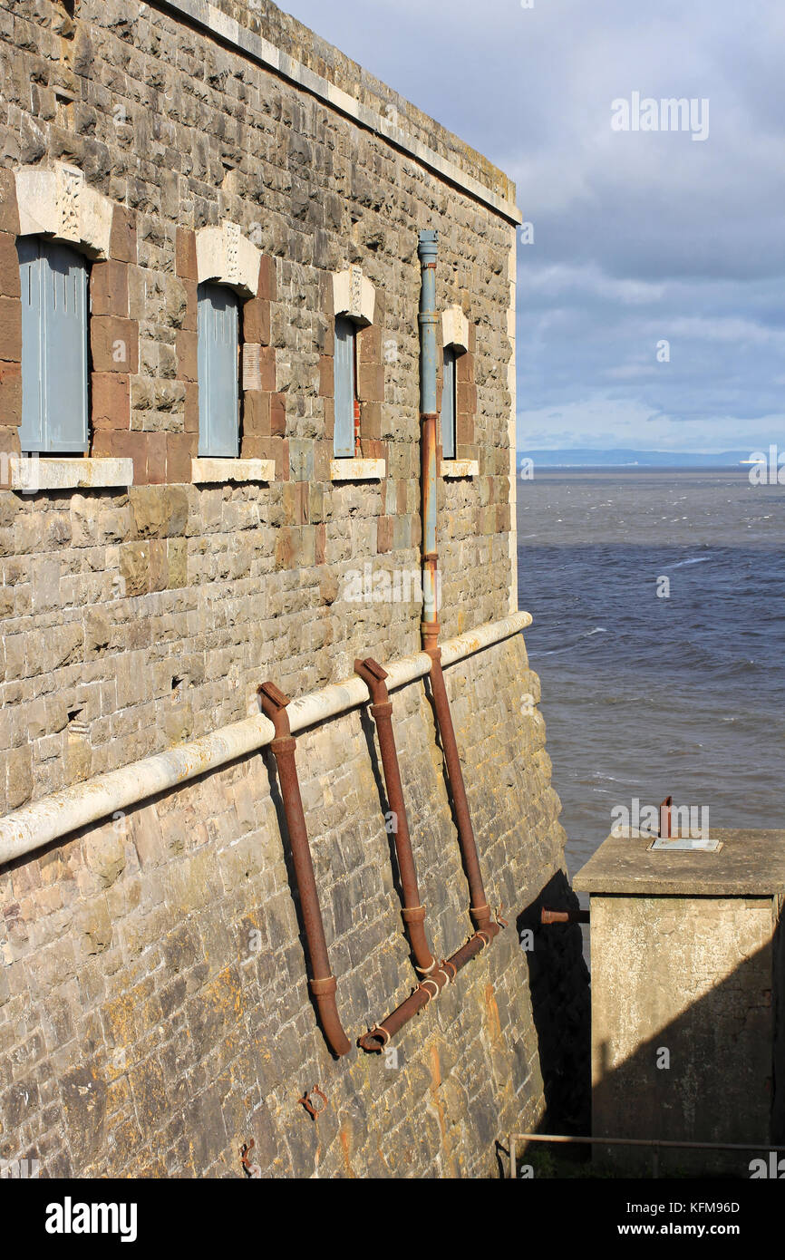 Dismessi brean giù fort in Inghilterra, somerset Foto Stock