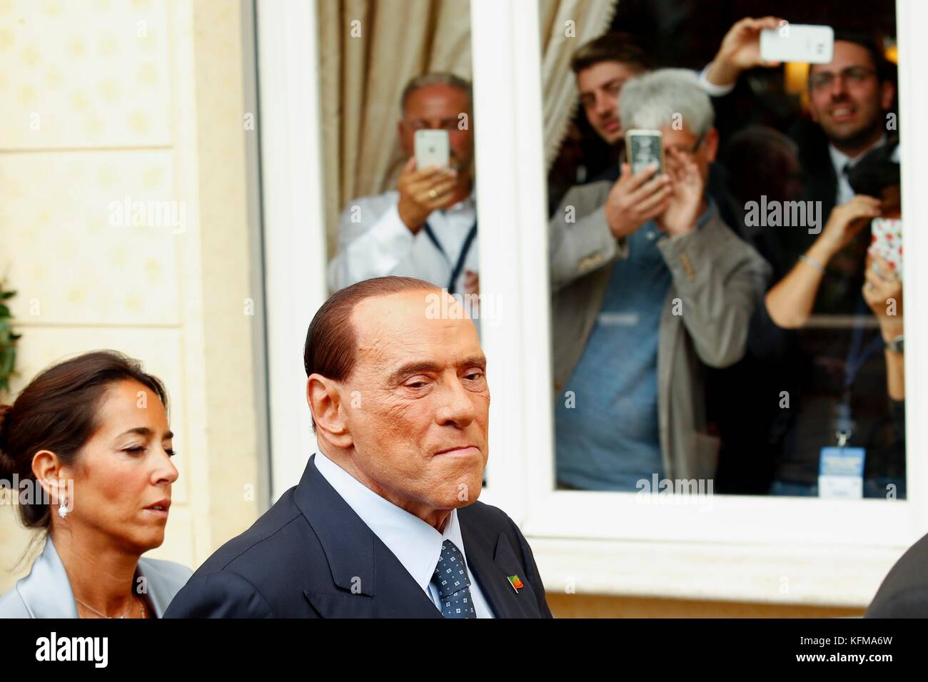 Silvio Berlusconi in convenzione organizated da epp popolo europeo partito a Fiuggi Italia, 17/09/2017 il credito © remo casilli/sintesi/stock alamy phot Foto Stock